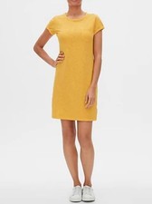 Gap Women Pocket T-Shirt Dress Size XL Brilliant Yellow #541472