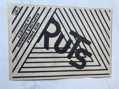 RUTS BABYLONS BURNING SMALL VINTAGE ADVERT 10'' X 8'' NME 1979