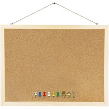 Cork Board Bulletin Board, 15.7"X 11.81" pin Boards for Walls, Oak Wood Finish