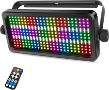 LED Stage Strobe Light: 150W RGBW 4IN1-24 RGB Pixel Zones 48 White Strobe - Bu