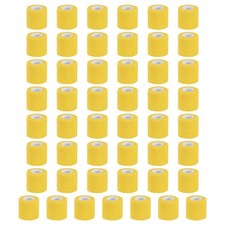 Self Adhesive Bandage Wrap 177" x 2", 50 Pcs Wrap Tape, Yellow