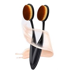 DNHCLL 2 PCS Professional Oval Loose Powder Toothbrush Foundation Makeup Brus...