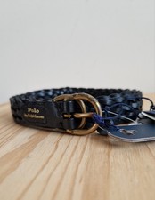 Polo Ralph Lauren Braided Vachetta Leather Skinny Belt BNWT