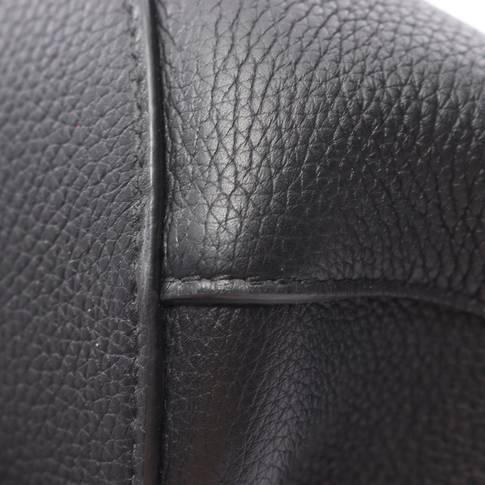 Bottega Veneta Basket Tote Bag Leather Canvas Medium Black Used thumbnail 6