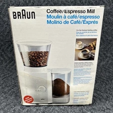 Braun Burr Coffee Grinder Type 3045 White Model KMM30 100W NEW