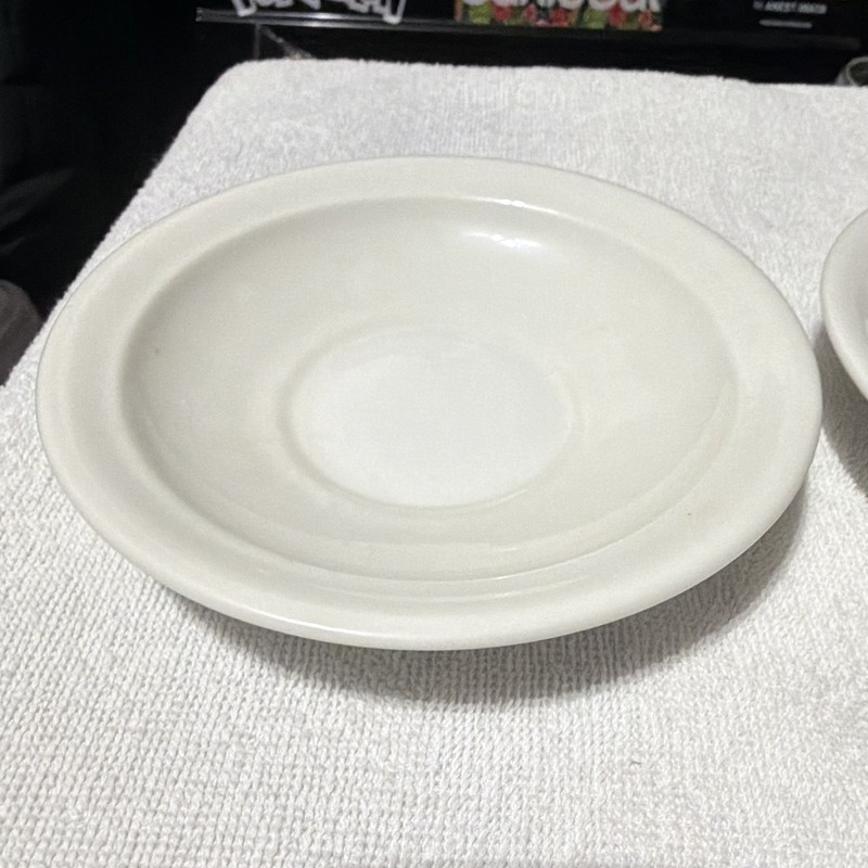 Vintage Furstenberg -Germany Set of 2 White Porcelain Round Saucers