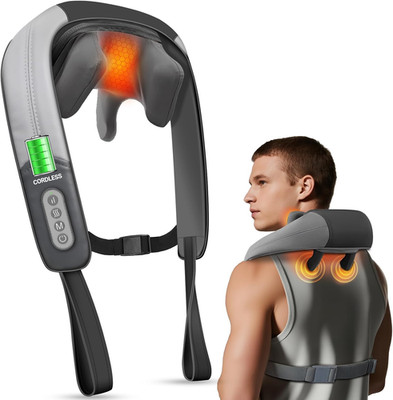 Neck Shoulder Massager with Heat - FSA Eligible, 4D Expert Deep Tissue Kneading