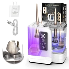 5-in-1 Electric Makeup Brush Cleaner & Dryer Machine- Portable Automatic USB