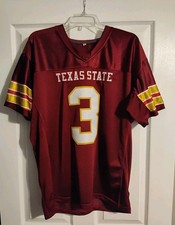 VINTAGE TEXAS STATE BOBCATS MENS MEDIUM M FOOTBALL JERSEY #3 LAYNE HATCHER NCAA