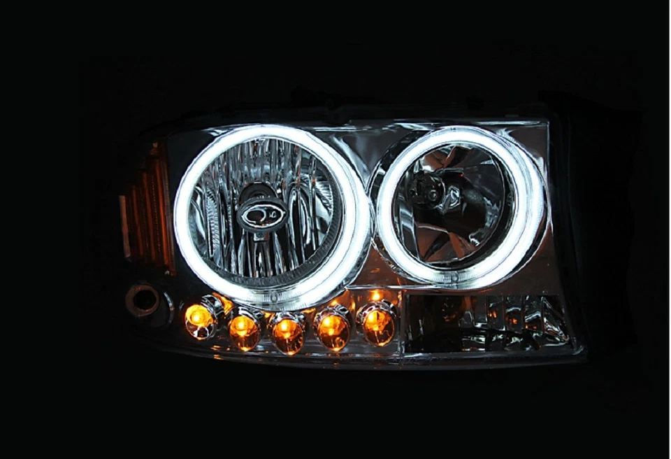 Anzo 111194 Black Clear Lens Headlights fit for 97-04 Dodge Dakota/Durango — 第 3/4 张图片