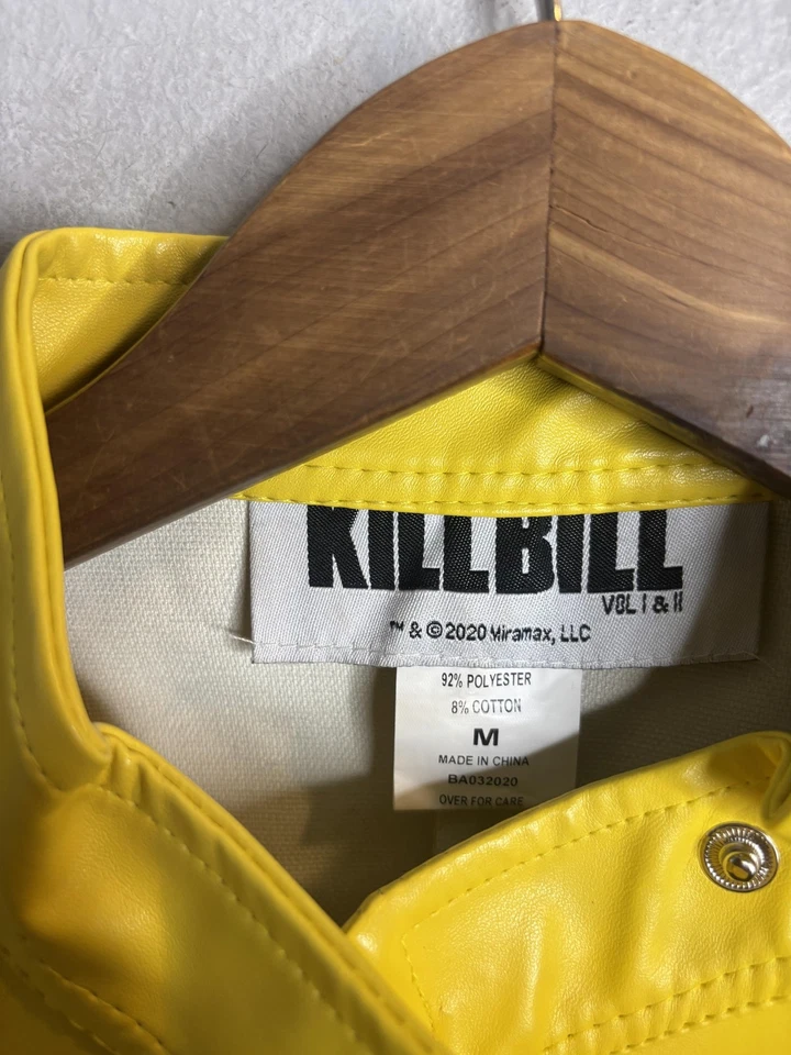Chaqueta Kill Bill Mujer Mediana Amarilla Negra Moto Carreras Parches Disfraz Juegos con disfraces Foto 4 de 4