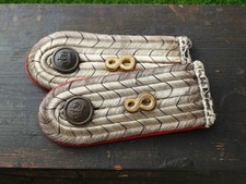 German WW1 Heer Infantry Leutnant's Shoulder Boards (J&auml;ger-Bat.Nr.8) Original