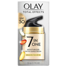 Olay Facial Moisturizing Lotion SPF 30 Total Effects for Dry Skin, 7 Benefits in