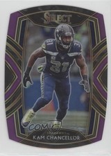 2020 Panini Select Club Level Purple Prizm Die-Cut Kam Chancellor #230 0ym4