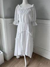 Dolce Gabbana White Eyelet Dress Size Small 