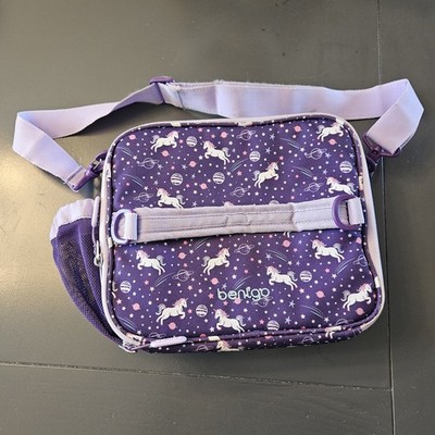 Bentgo Kids Lunch Bag - Purple Unicorn -  Double-Insulated Lunch Bag for Kids