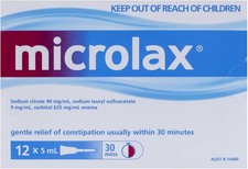Microlax Enema Number of tubes x 5ml - Fast  Gentle Constipation Relief