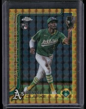 2025 Topps Chrome Update Denzel Clarke Gold Geometric RC /50