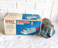 Vintage MT TM Space Capsule Apollo Astronaut Battery Operated Japan Tin Toy156