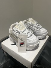 Infant Girl’s Fila White Disruptor Trainers-Size 4. Brand New never worn.