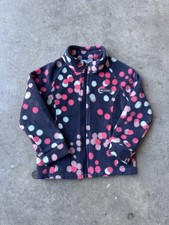 Columbia Sportswear Full Zip Up Fleece Dots Jacket Girls 3T Blue