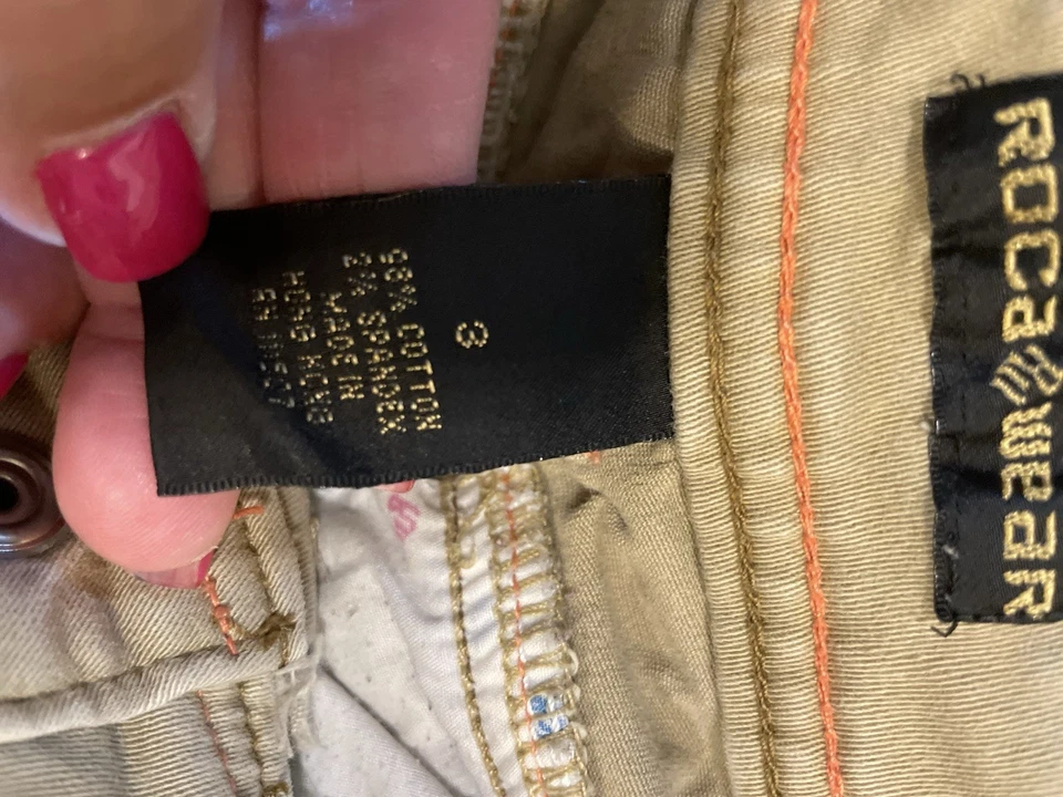 Rocawear Capris Bronceado Talla 3 Ver Fotos Detalles/Uso Foto 4 de 4