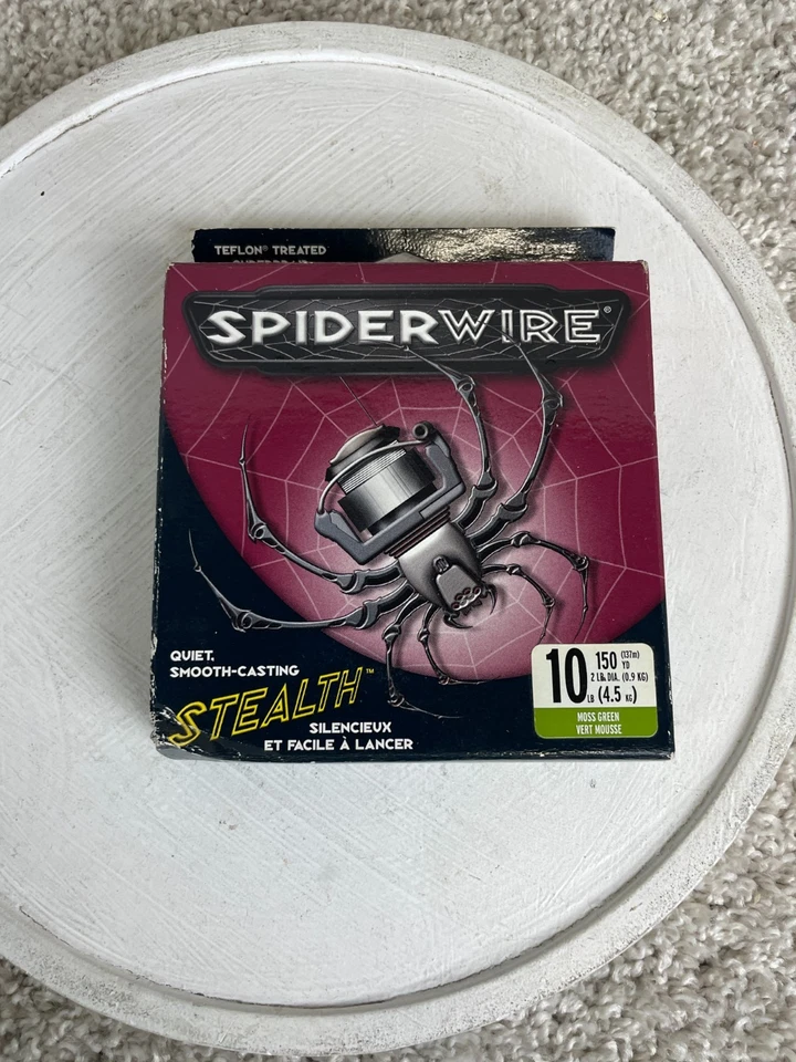 Lote de 2 SpiderWire Stealth Teflón Alambre 4lb y 10lb Musgo Verde Vert Mousse Foto 2 de 4
