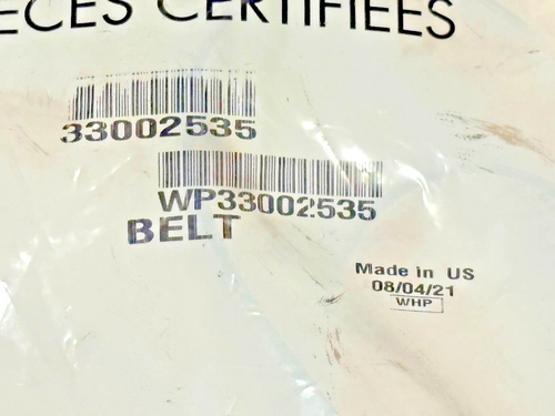 WP33002535/33002535 WHIRLPOOL/MAYTAG TROCKNER TROMMEL RIEMEN - OEM - NEU IN VERPACKUNG - Bild 2 von 3