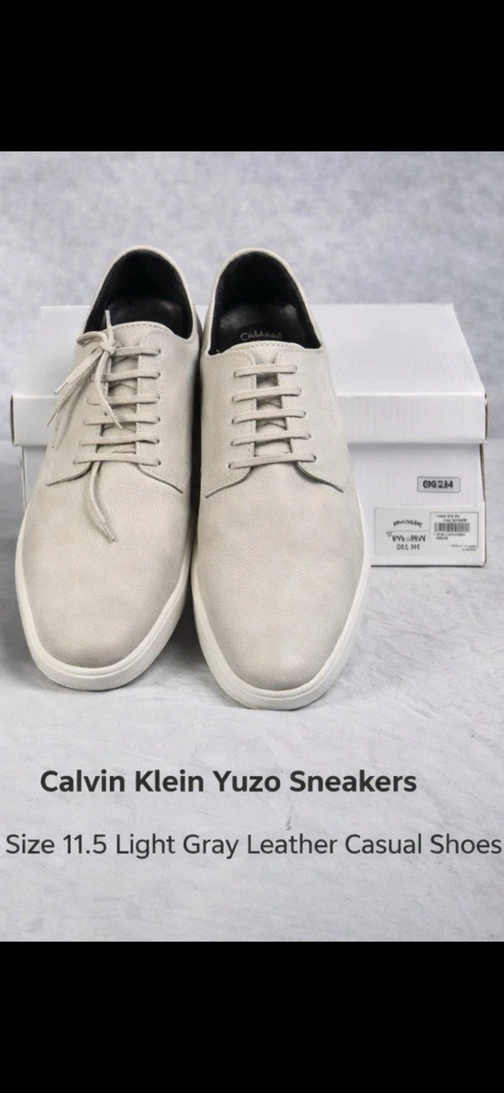 Calvin Klein Yuzo Sneakers Mens 11.5 Cream Leather Casual Lace Up New Buy Calvin Klein Men Monogram Lace-Up Sneakers - NNNOW.com main image 4