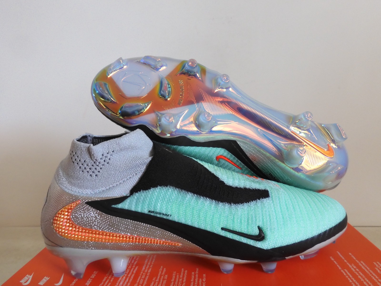 Nike Phantom 6 High Elite Le Fg Chrome-Black Mens Sz 9.5 [IH3735-001]