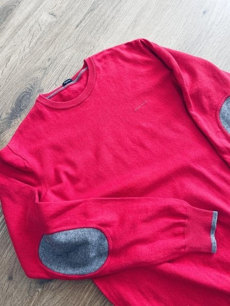 Men Armani Jeans Sweater Red Cotton 36 / S / 44
