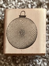 Christmas Ornament, Very Detailed - Rubber Stamp - Wood Mounted