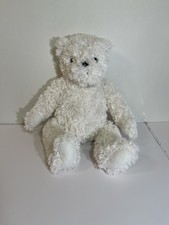 TOYS R US Teddy Bear Plush White 2014 Stuffed Animal Curly 15 Retro Retired