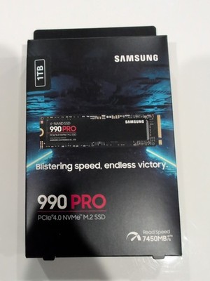 Samsung 990 PRO 1TB M.2 NVMe Internal SSD - Black (MZ-V9P1T0B/AM)