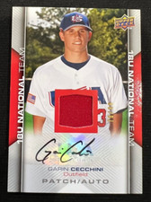 GARIN CECCHINI 2009 Upper Deck 18U USA Baseball Patch Rookie Card RC AUTO #76/99
