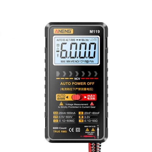 M119 Portable Digital Multimeter 6000 Counts Multimeter Avometer Transisto5079- - Picture 1 of 7