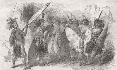 KNIGHTSBRIDGE. Zulu Negroes at the St George's Gallery. South Africa 1853