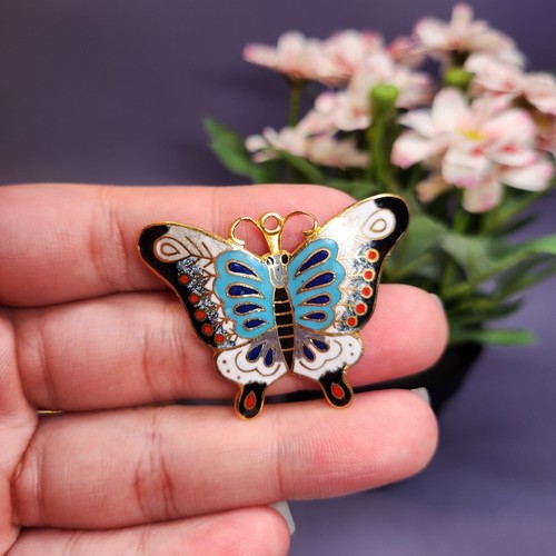 Vintage Cloisonné Enamel Butterfly Brooches - Choose Your Favorite Butterflies - Picture 23 of 33