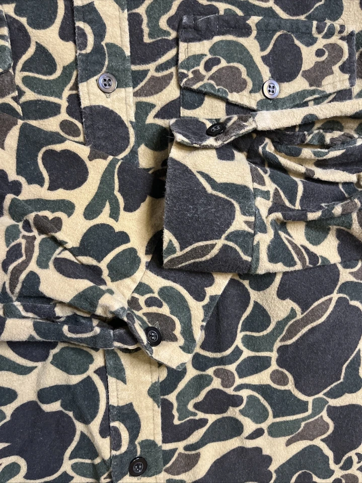 Vintage REDHEAD Duck CAMO Camouflage Hunting Shirt Size Large Flannel - Image 4 of 4