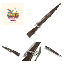 Wood & Steel Bolt Action Toy Gun with Break-Away Sling, Professional-Quality ...