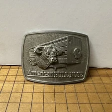 Vintage American Bull Nose Belt Buckle Spec Cast Inc Rockfor IL