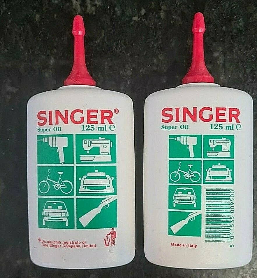 2 x Singer Sewing Machine Oil Super Fine Quality - 125ml Bottle