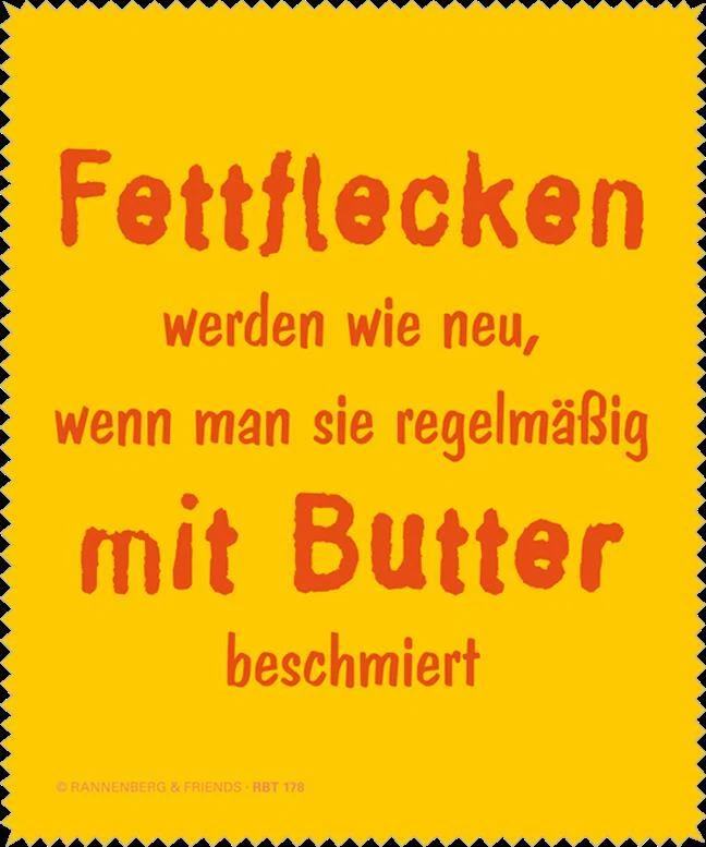 RANNENBERG & FRIENDS Mikrofasertuch / Brillenputztuch "Fettflecken" von Rannenberg | NEU