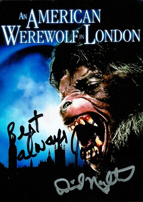 John Landis David Naughton Signed 7x5 Photo Werewolf In London Autograph + COA