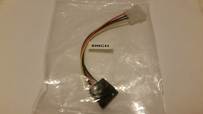 NEW 4-PIN IDE MOLEX MALE TO 15-PIN SATA FEMALE POWER CABLE 6'' LENGTH