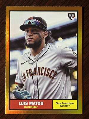 2024 Topps Archives Luis Matos Orange Hot Foilboard SSP #/15 SP Giants RC