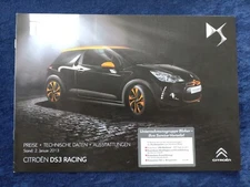 Citroen DS3 Racing prices technical data equipment brochure 01.2013