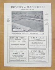 DONCASTER ROVERS v MANSFIELD TOWN 1949/1950 *VG Condition Football Programme*