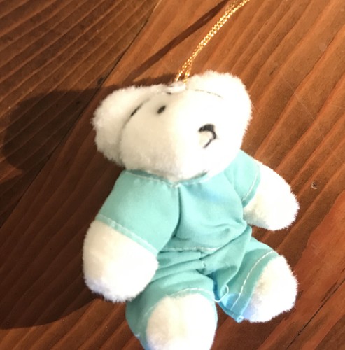 Vintage Applause Teddy Bear Doctor Or Nurse Plush Scrubs Ornament 3 1/2 Inch - Picture 2 of 7
