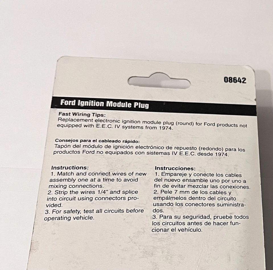 Calterm 08642 ~ FORD IGNITION MODULE PLUG/ ROUND PLUG - Image 2 of 2